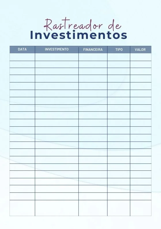 Rastreador de Investimentos